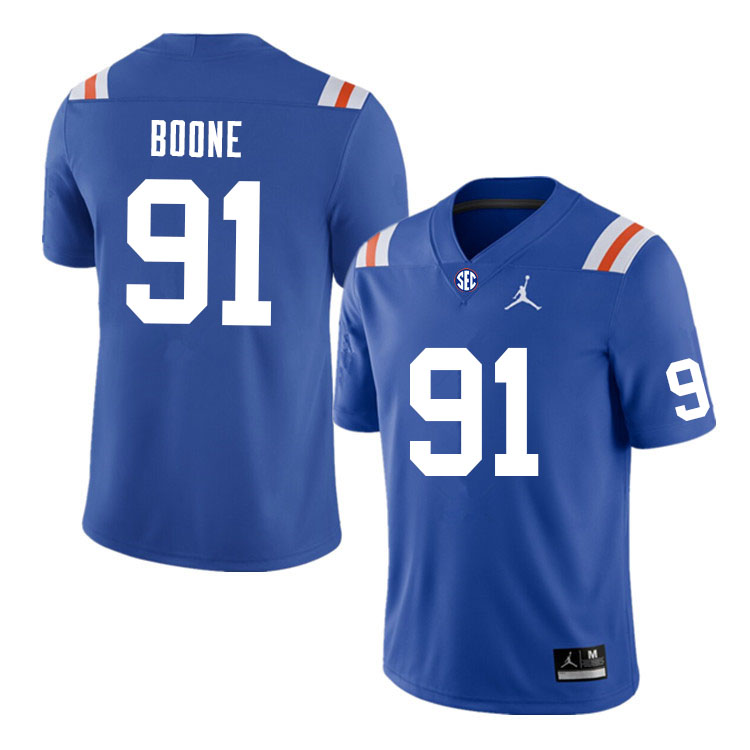 Men #91 Justus Boone Florida Gators College Football Jerseys Sale-Throwback